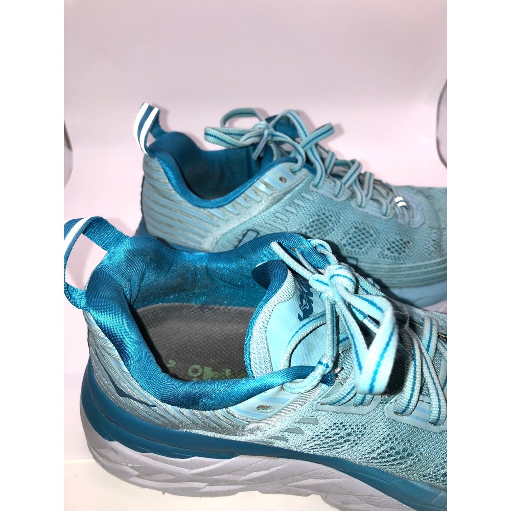 Hoka One One Bondi 7 Women's Running Shoes Teal Blue Comfort Max Cushion Size 8 - Picture 11 of 12